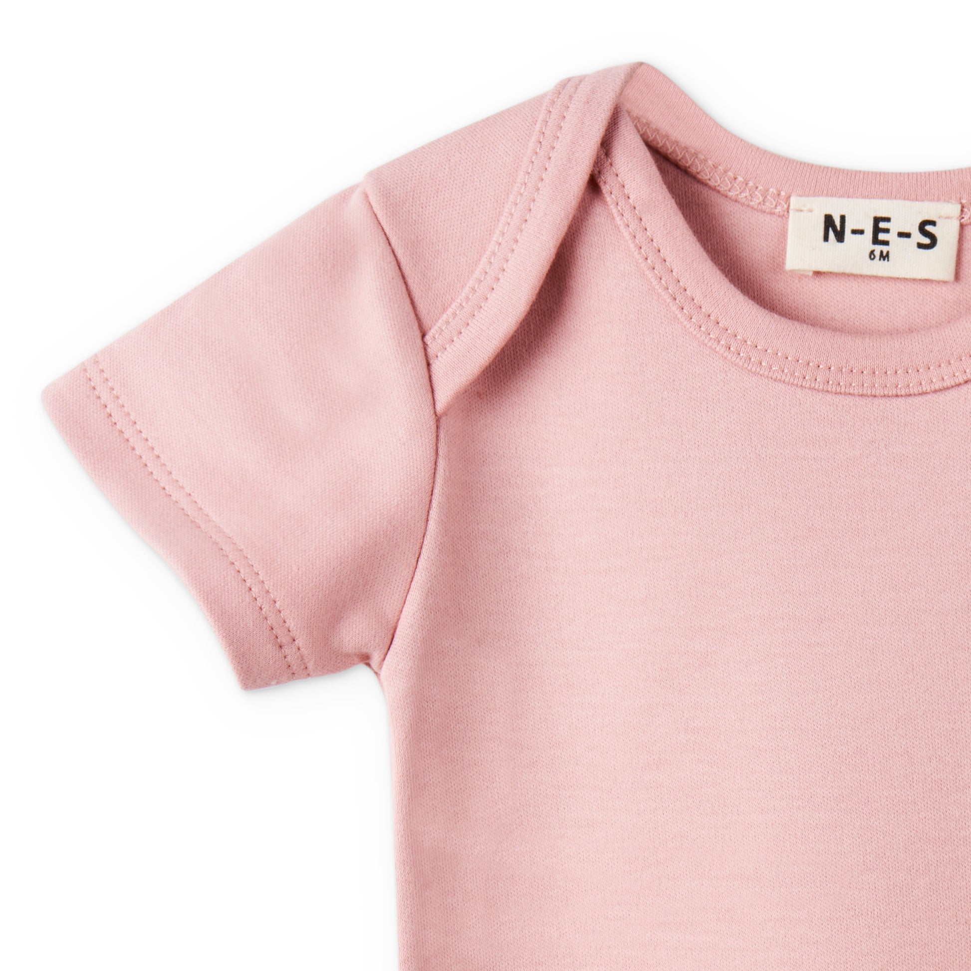 Baby Bodysuit - Short Sleeve Mauve - 0M to 12M